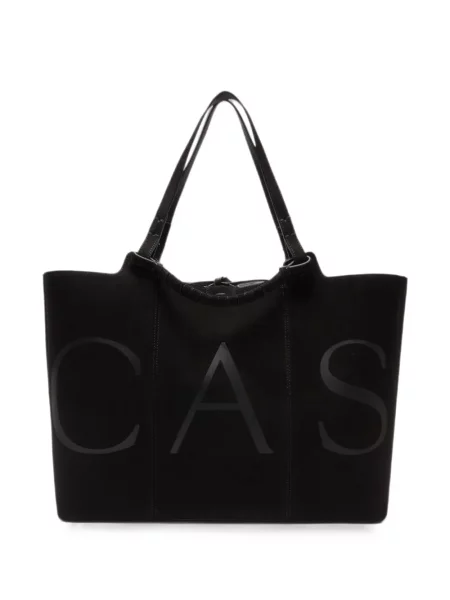 Geantă shopper Casadei cu imagine negru