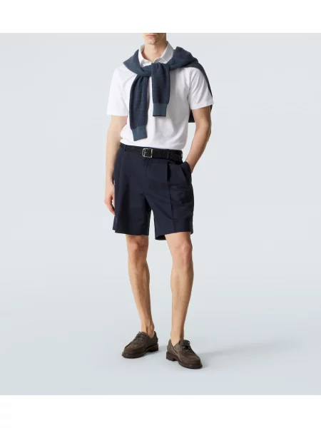 Tricou polo Brioni alb