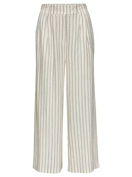 LASCANA Pantaloni cutați crem negru