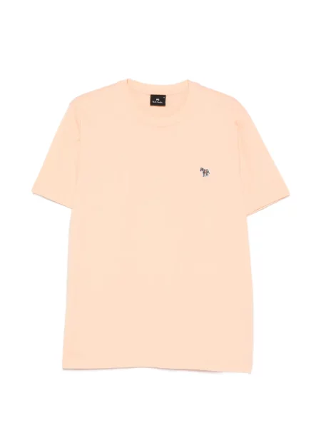 Tricou Ps Paul Smith cu broderie cu model zebră portocaliu