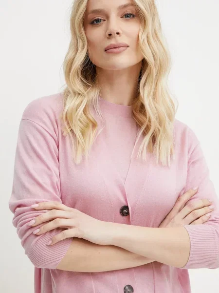 Gyapjú szvetter Weekend Max Mara rózsaszín