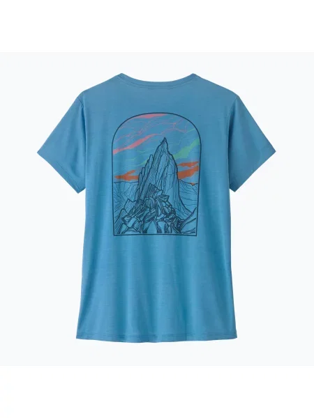 Tricou pentru femei Patagonia Capilene Cool Daily Cloud Crag shore blue/light shore blue x-dye albastru