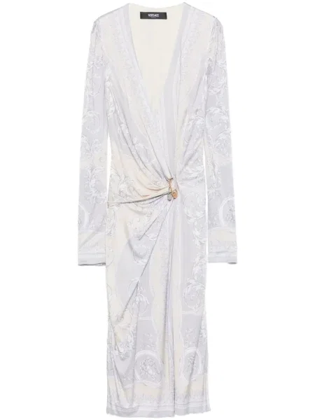 Rochie midi Versace cu imagine până la genunchi de costum