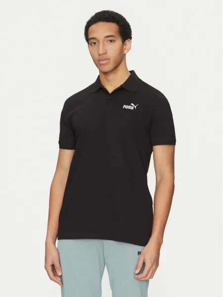 Puma Polo marškinėliai Essentials Juoda balta
