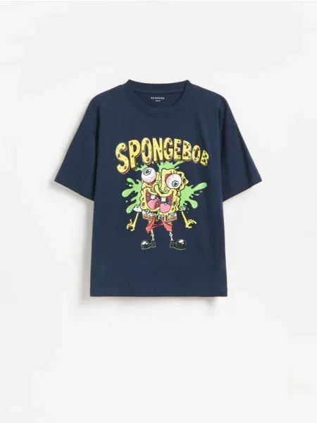 Reserved Футболка SpongeBob темно-синій синя