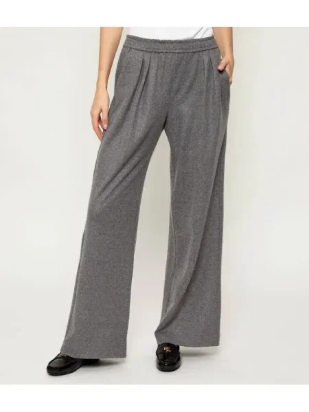 Pinko Pantaloni RAMONA | Loose fit cu adaos de lână gri
