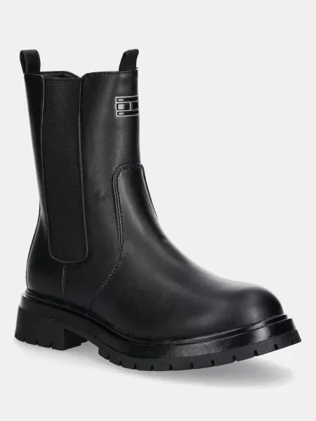 Škornji Tommy Hilfiger D črna