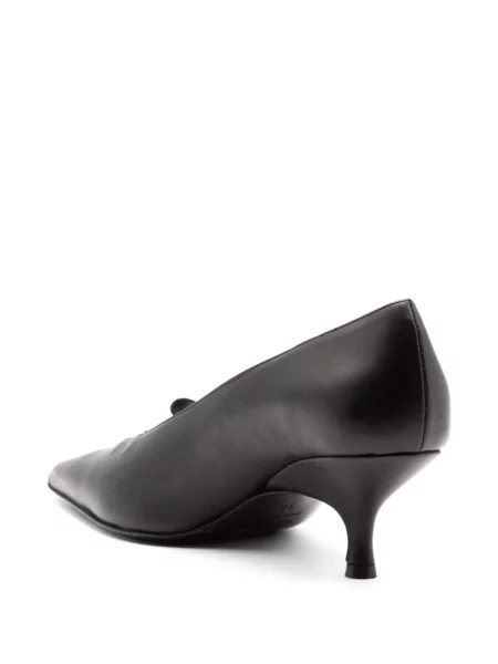 Pantofi cu toc Giaborghini cu funde negru