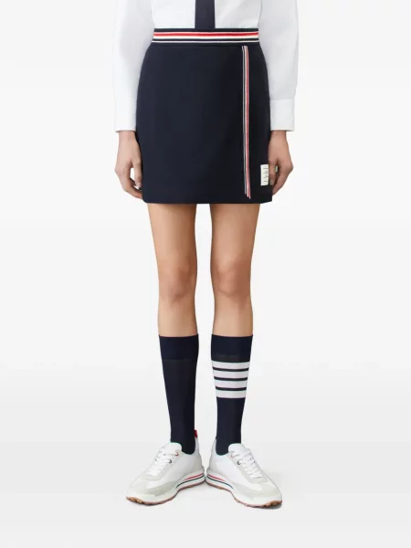 Fusta mini Thom Browne cu dungi plic albastru