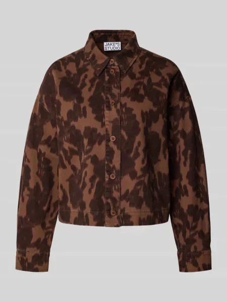 Kurtka koszulowa z diagonalu z zapięciem na i kołnierzem kent Jake*s Studio Woman