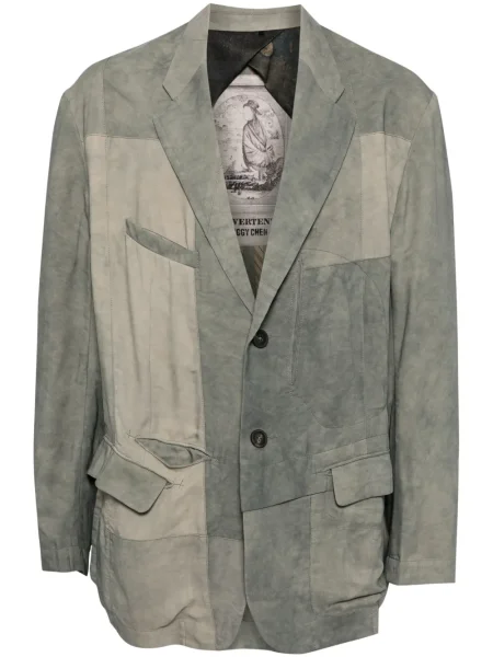 Hedvábná košile Ziggy Chen šedá