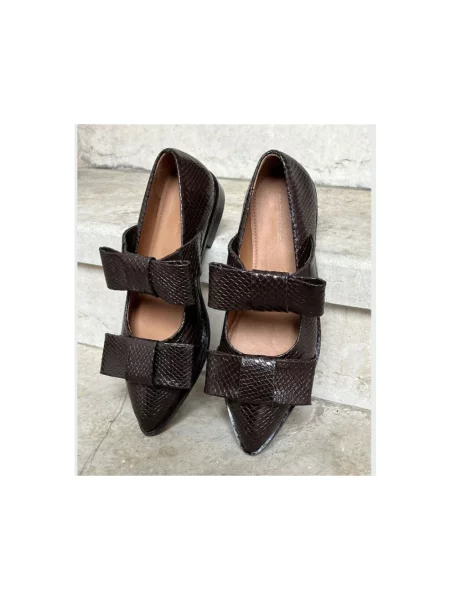 Balerinki Copenhagen Shoes skórzane brązowe