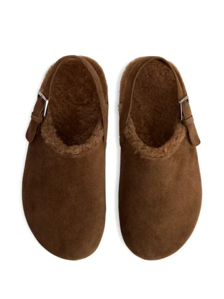 Papuci tip mules 12 Storeez cu cataramă maro