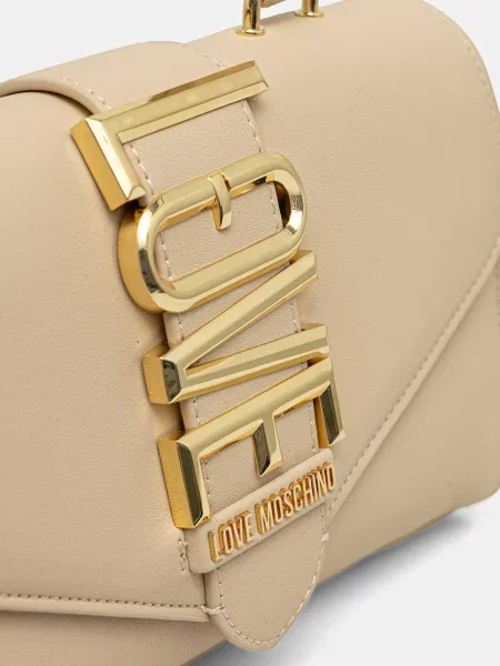 Кожаная сумка через плечо Love Moschino