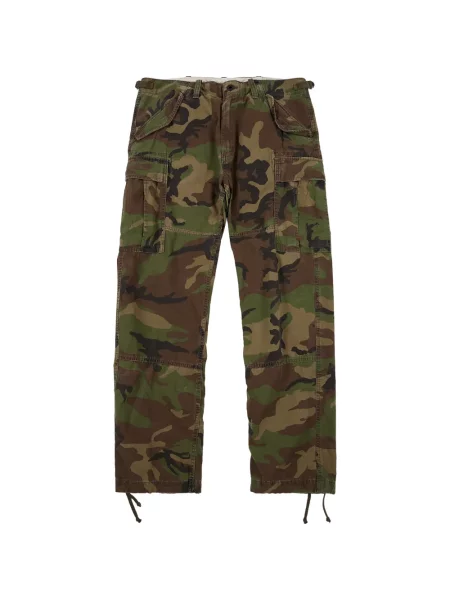 Pletene kratke hlače kargo Polo Ralph Lauren s printom s camo uzorkom zelena