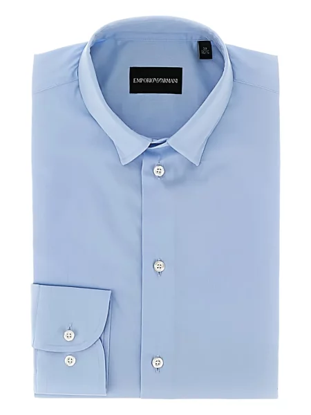 Cămașă Emporio Armani albastru