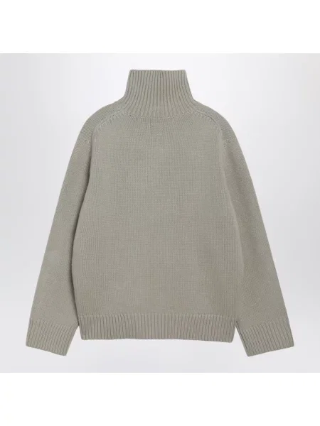 Sweter z golfem Toteme do golfa zielony