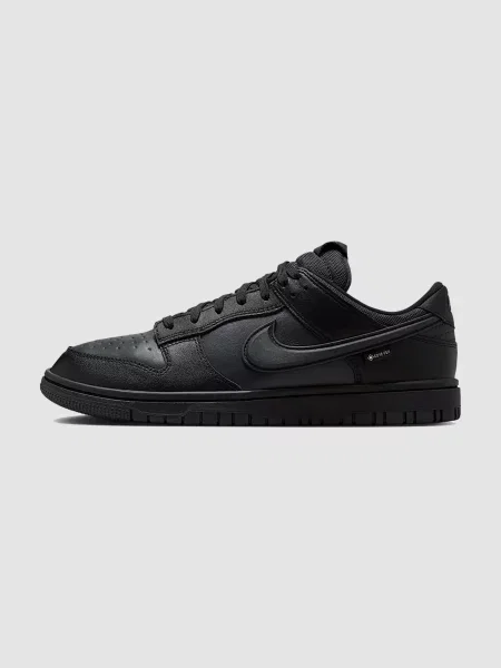 Кожаные кроссовки Nike Dunk черные