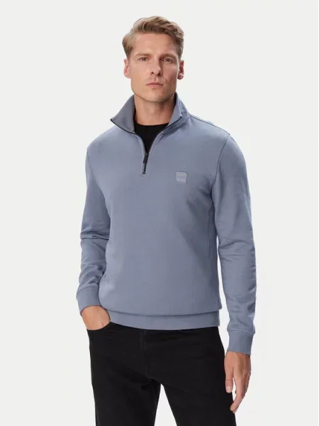 BOSS Sweter Zetrust  niebieski