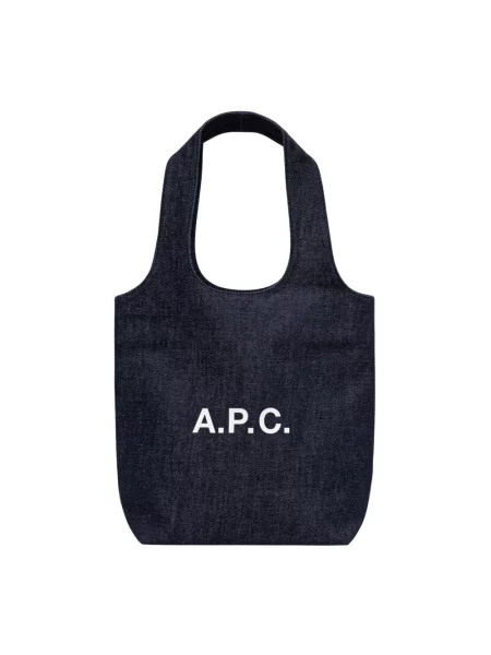 A.P.C. torebka tote ninon small granatowy niebieska