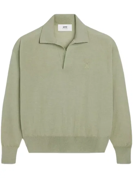 Polo Ami Paris tricotate verde