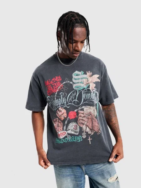 Supply&demand T-Shirt Motley czarna