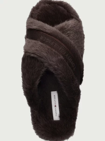 Tommy Hilfiger пантофи дамски TH FEMININE HOUSE SHOES кафяво