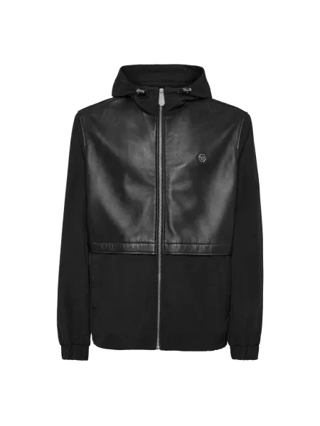 Kurtka skórzana Philipp Plein czarna