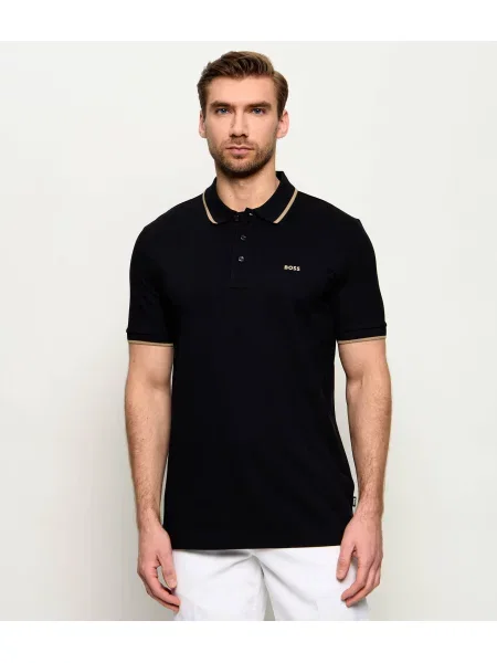Tricou polo Boss Black negru