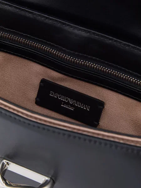 Кожаная сумка Emporio Armani черная