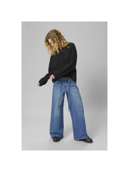 Szerokie jeansy My Essential Wardrobe niebieskie