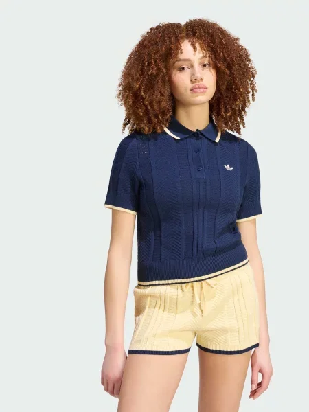 Поло Adidas синее