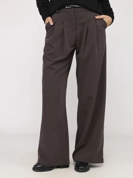 Палаццо YUKI темно-коричневий віскоза/поліестер коричневі