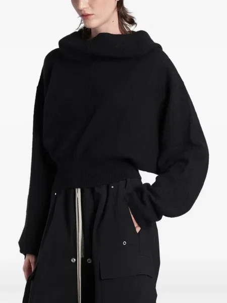 Hanorac cu glugă Rick Owens tricotate negru