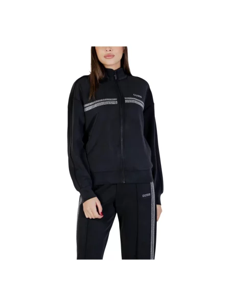 Bluza Guess z wysokim kołnierzem czarna