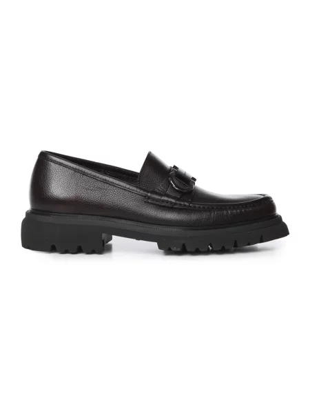 Półbuty Ferragamo skórzane czarne