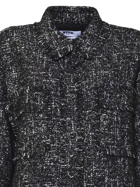 Koszula Msgm z frędzli czarna