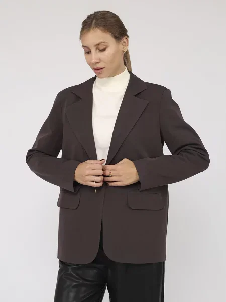 Піджак YUKI темно-коричневий віскоза/поліестер коричневий