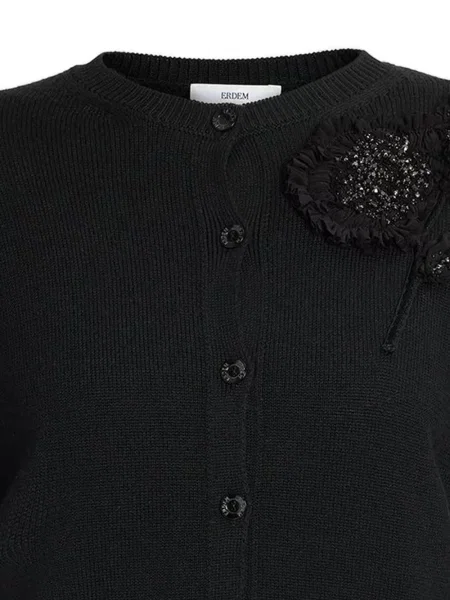 Cardigan Erdem de lână negru
