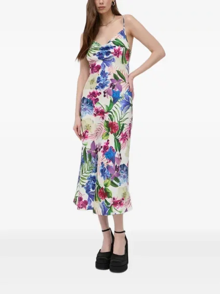 Rochie Guess cu model floral alb