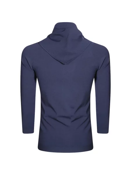 Pulover Max Mara cu glugă albastru