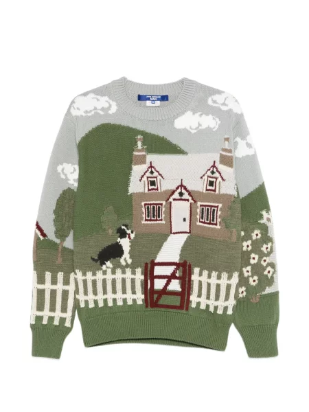 Pulover Junya Watanabe Man cu imagine verde