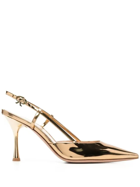 Pantofi cu toc Gianvito Rossi slingback galben