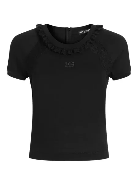 Tricou Dolce & Gabbana din dantelă negru