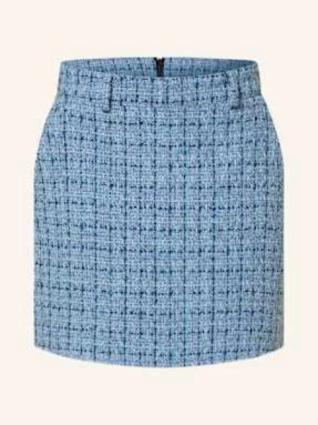 Mrs & Hugs Spódnica Z Tweedu Z Błyszczącą Przędzą blau niebieska