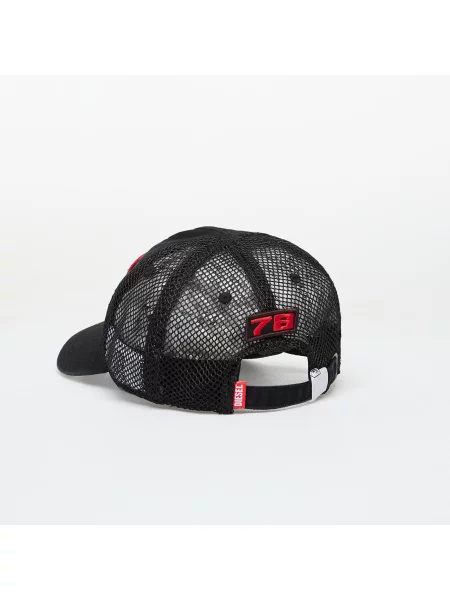 DIESEL Kapa rdeča bela črna