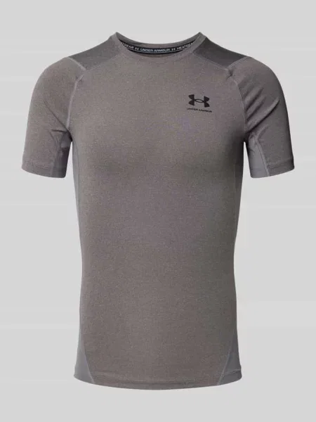 Koszulka kompresyjna Under Armour HeatGear z krótkim rękawem szaro-czarna S czarna