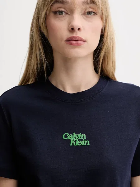 Tričko Calvin Klein Jeans tmavomodrá
