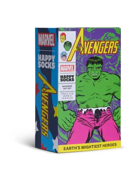 Happy Socks Zokni Marvel Avengers zöld / lila / rózsaszín fekete