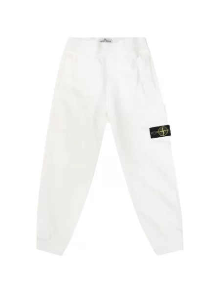 Spodnie cargo dziecięce Stone Island białe